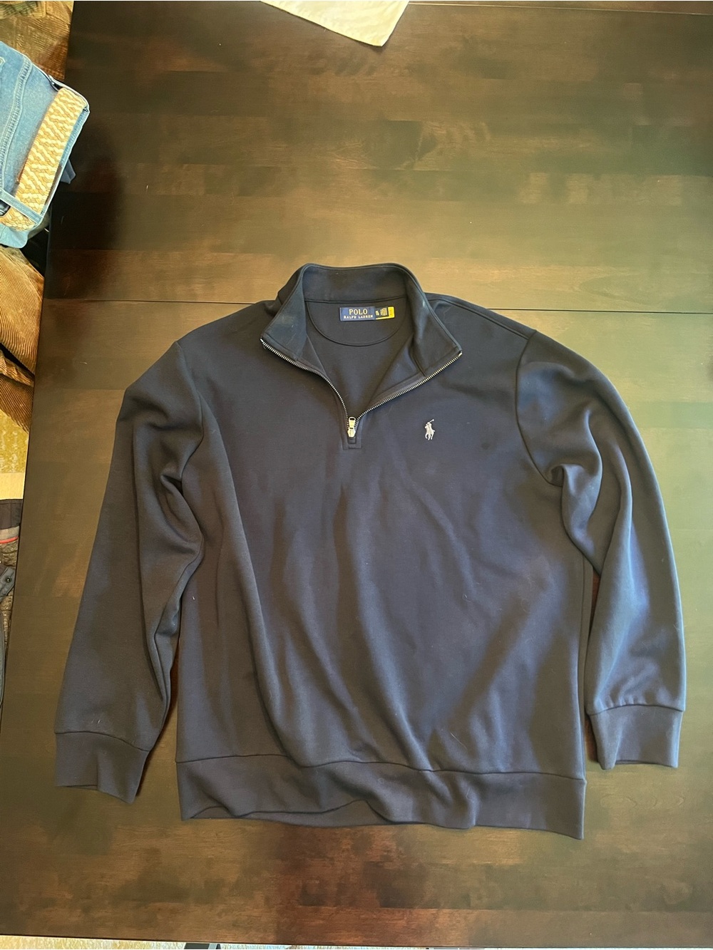 Polo Ralph Lauren Double-Knit Quarter-Zip Pullover Black XL